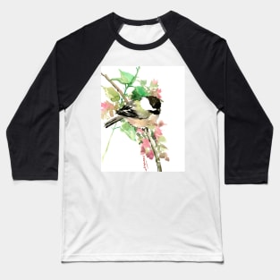 Chickadee Bird Baseball T-Shirt